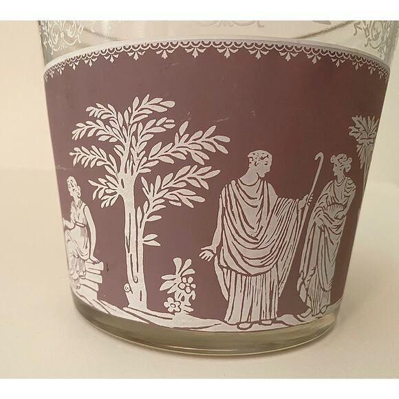 Jeannette Hellenic Lavender Ice Bucket | Grecian | Rare Mid-Century Barware - Picture 4 of 6